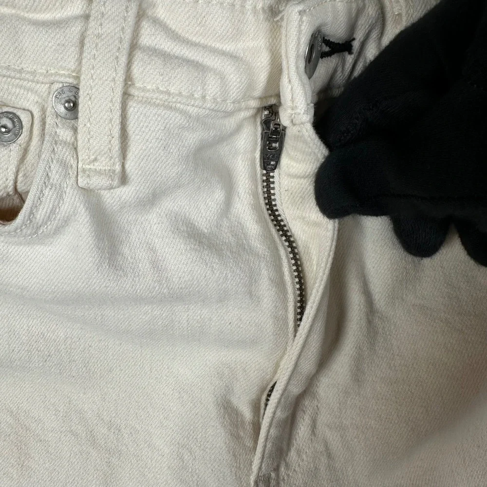 Rag & Bone Nina High-Rise Ankle Cigarette Jeans Off White Cream Size 27 Classic - Picture 8 of 9